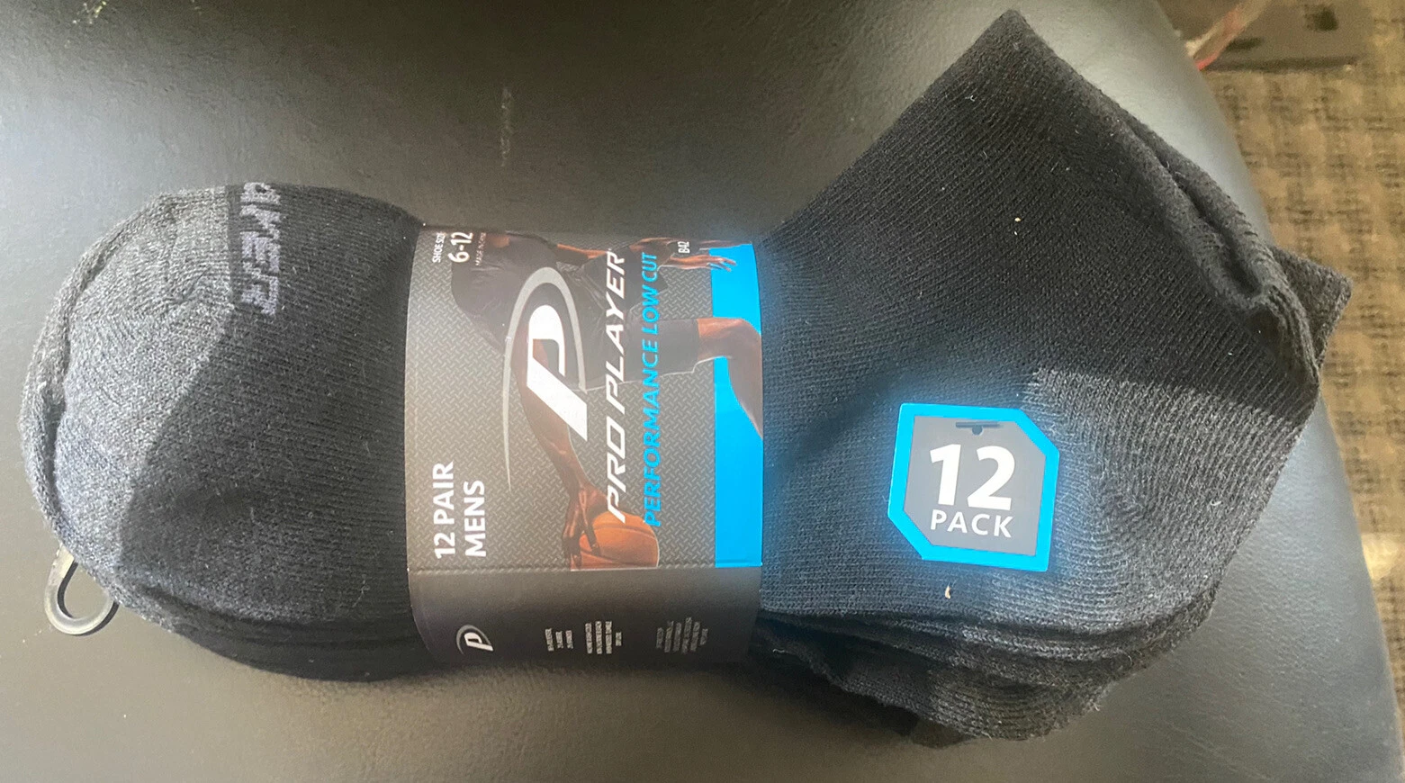 Proline Pro Player Men's 12 Pack LOW CUT BLACK NWT