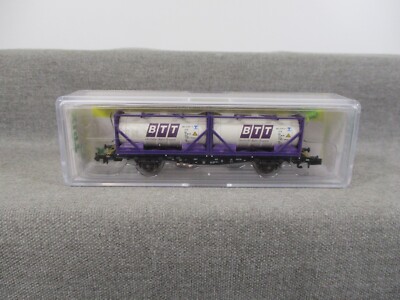 Minitrix Spur N 15289-04 Güterwagen Containertragwagen EP. V ''BTT'' in OVP