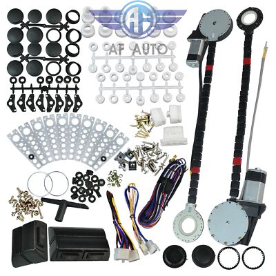 Universal Electric Power Window Lift Regulator Conversion Kit 2 Door Pickup