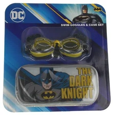 DC Batman Dark Knight Swim Goggle Case Set Gift Pool Super Hero Impact Resistant