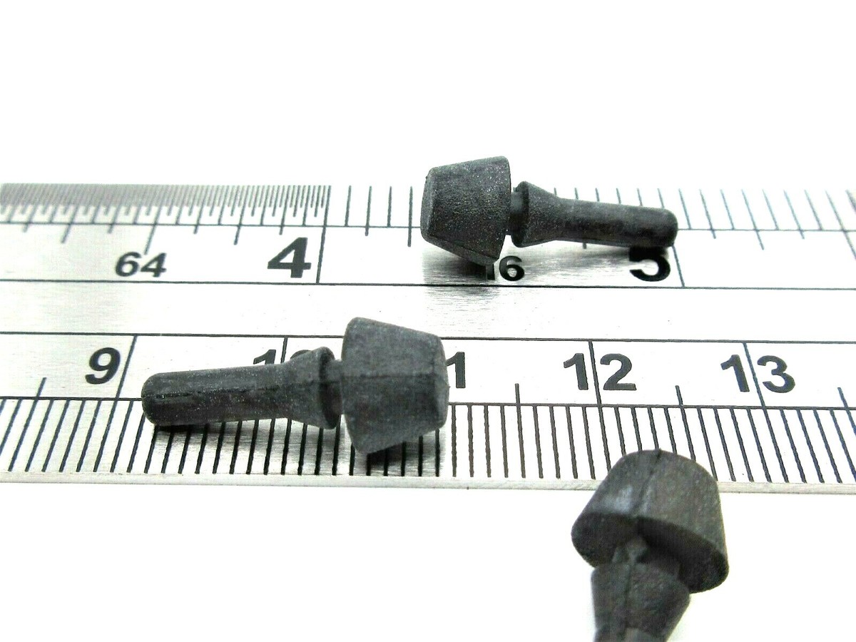 1/8" X 5/16" OD Ridged Rubber Feet For Electronics Push In Fits 1/16 Panels - Foto 9
