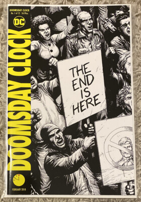 Doomsday Clock #1 2nd Print Sketch Variant 2018 DC Comics Sent In Cboard Mailer