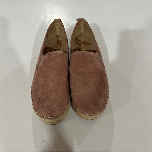 Sam Edelman Pink Carrin Velvet Platform Espadrille Slip On Shoes Size 7 - Picture 2 of 8