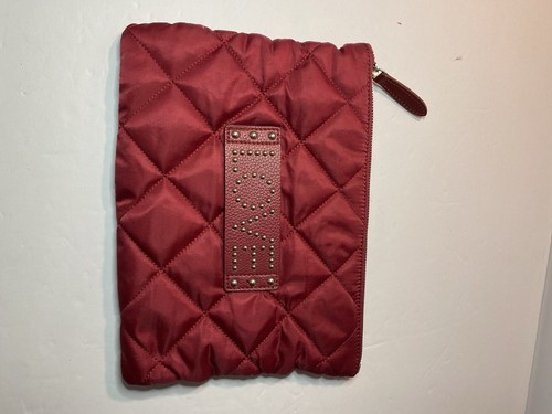 SAM EDELMAN ARIANNA QUILTED PUFFER TOTE HANDBAG WINE With MATCHING CLUTCH LOVE - Picture 13 of 22