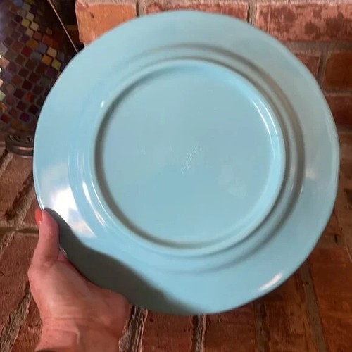 ll Mulino New York Rustic Blue Melamine Dinner Plates Set of 2 - Picture 4 of 5