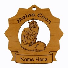 Maine Coon Cat 1 Ornament Personalized With Your Cat's Name 7223