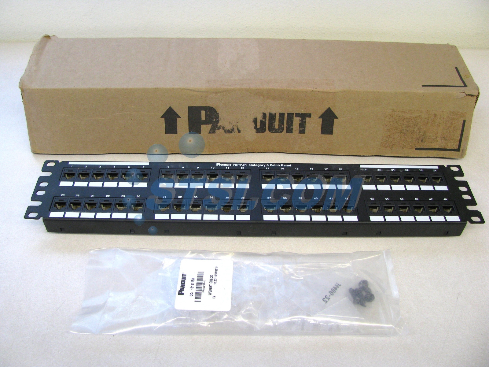 Panduit NetKey 48Port Cat6 Punchdown Patch Panel NK6PPG48Y STSI