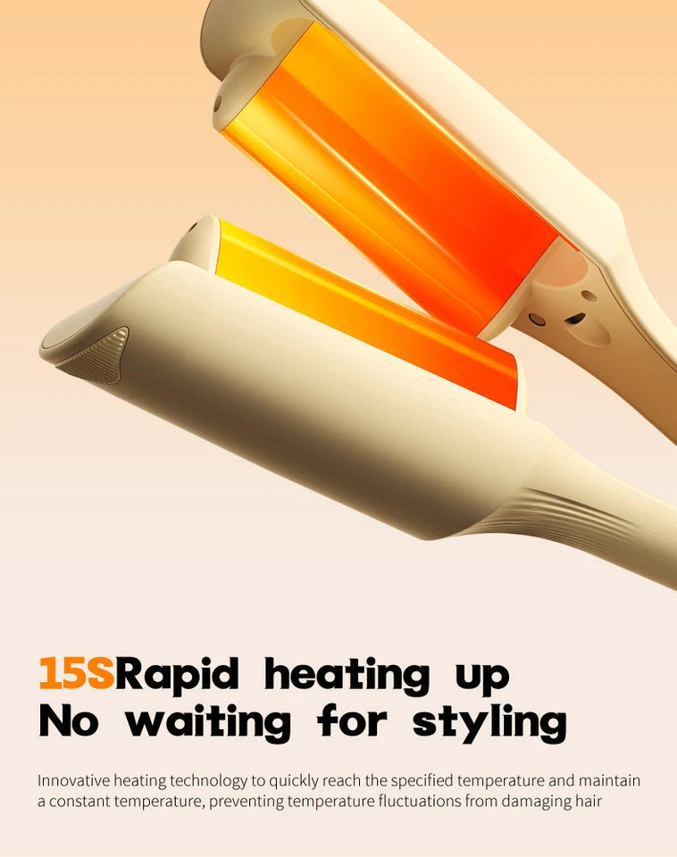 Hair Curlers 32mm Professional Hair Curling Temperature Adjustable Fast Heating - Image 2 of 4