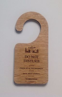 Holz graviert personalisiert Hotel nicht stören Schilder