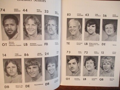 1974 Capital University Football Program(w/GENE SLAUGHTER/STEVE GWIN/RICK  OATES)