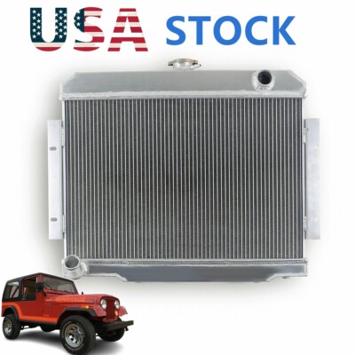 3 Row Aluminum Radiator For 1972-1986 Jeep CJ CJ-5 CJ-6 CJ7 3.8L 4.2L 5 ...