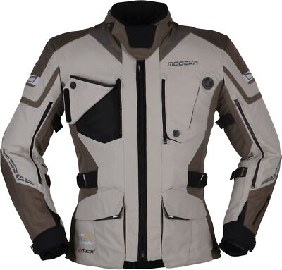 MODEKA Motorradjacke PANAMERICANA II 2 sand khaki Sympatex Thermo CE AA Gr. L