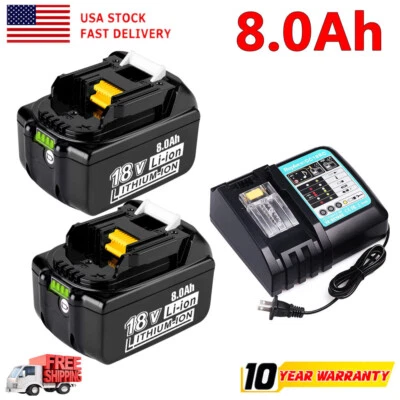 2X 18V 5000mAh Li-ion Ersatzakku Für Ma-Kita Akku BL1850B BL1830 BL1850 - Foto 2