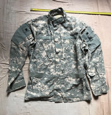 US Army Jacket Mens Medium Long Green Digital Camo Pockets Shirt medium short