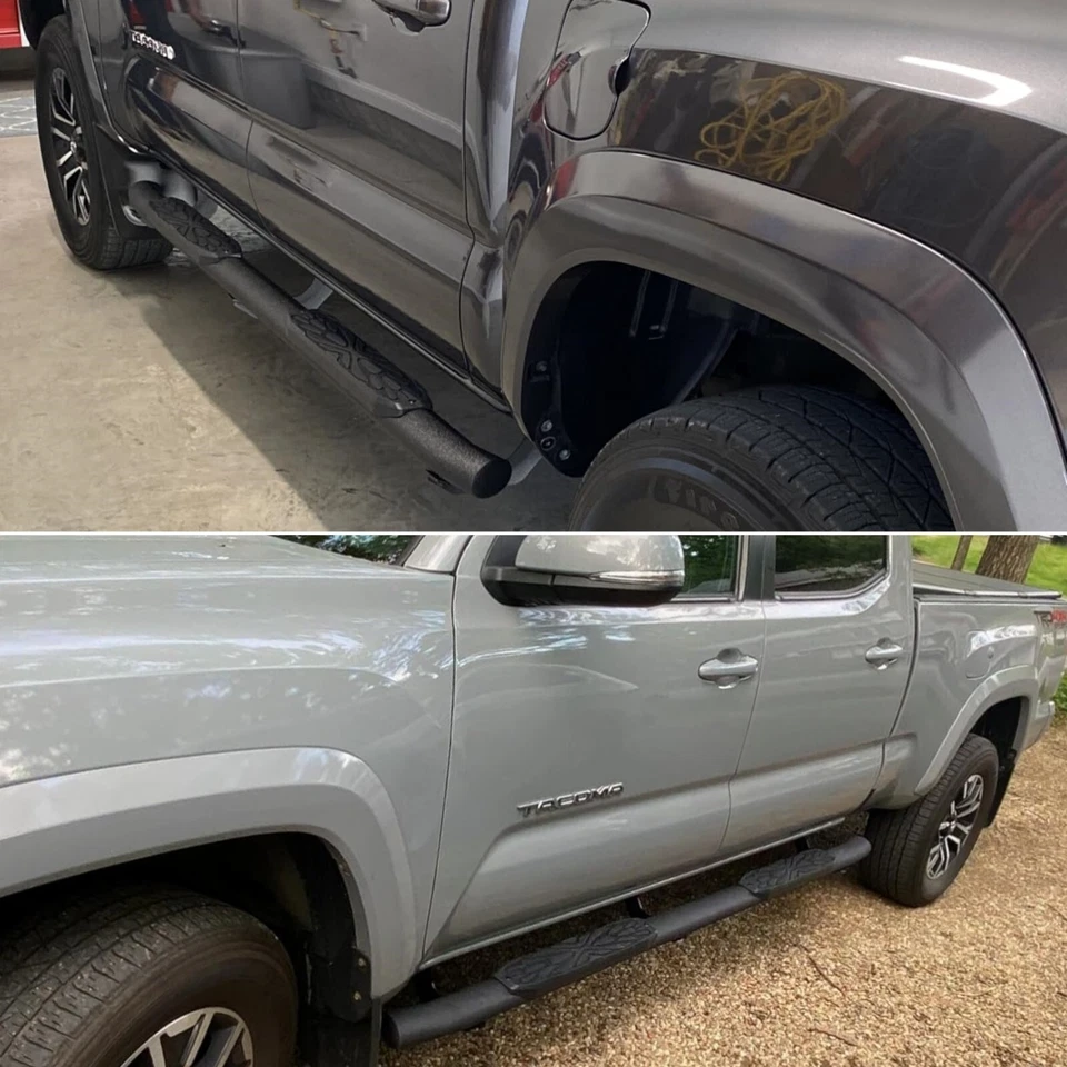 FOR 2005-2023 TOYOTA Tacoma Double Cab 3.5" Step Curved Running Boards Nerf Bars - Image 2 of 4