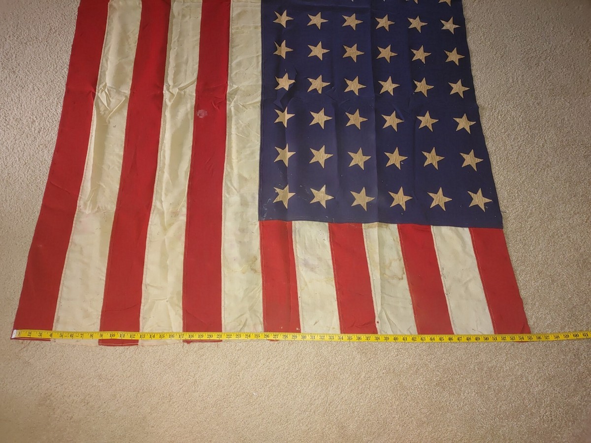 RARE Early WWII US ENSIGN No 7 48 STAR Large Naval Ship Flag | eBay