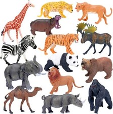 12 Piece Safari Animals Toy Set Realistic Educational Figures For Kids
