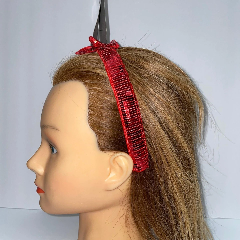 WIZARD OF OZ DOROTHY RED SEQUIN HEADBAND COSTUME RU35890 - Image 4 of 4