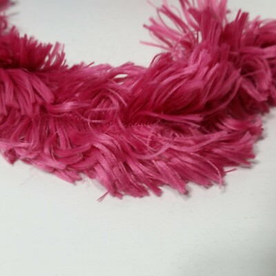 Tulip Pink Fun Fur Feather Yarn Twin Pack Acrylic Dream Weaver Super Bulky 