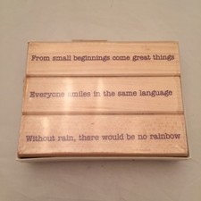 Hero Arts Messages Of Wisdom Rubber Stamps - 3 Piece Set - NIB
