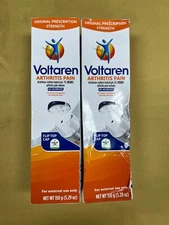 2 New Voltaren Arthritis Pain Reliever Flip Top Cap - 5.29oz Each Exp. 04/2028