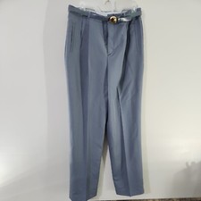Vintage Wyndham Collection Women's Pants 16 NWT Blue Belt Polyester Wool