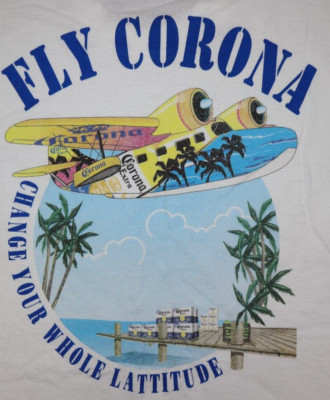 Corona Extra 'Limed and Ready 98' Fruit of the Loom T Shirt Adult Size XL White