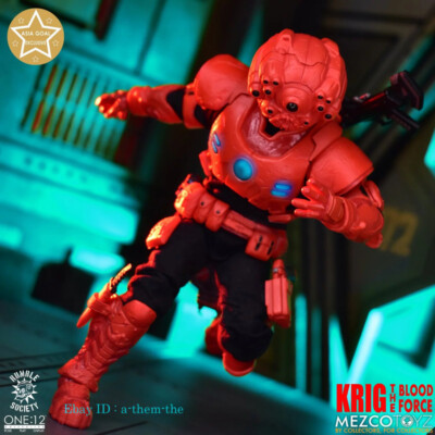 MEZCO TOYS Spartan Super Soldier Krig-13 1/12th 6″ Figure Red