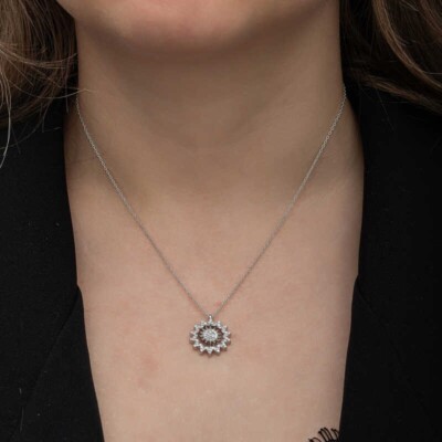  925 Sterling Silber Medaillon Silber Damen Halskette %100 HANDARBEIT - GRATIS DHL EXPRE