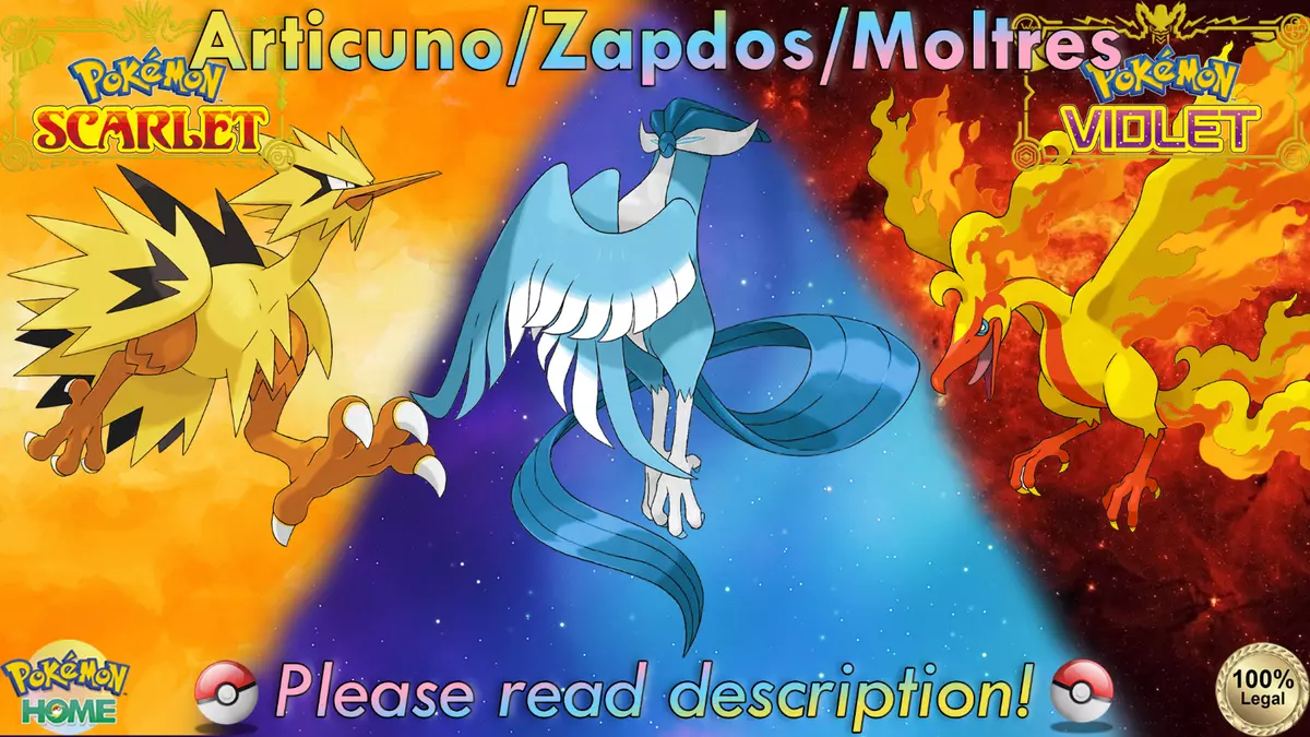 🍊Shiny/Non-shiny Galarian Articuno 6IV🍇Pokémon Scarlet/Violet (💯Legal)