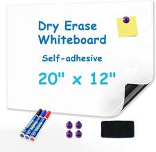 Magnetic Whiteboard Contact Paper Dry Erase Sticker Free Ship