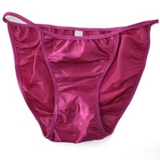 NEW Victoria's Secret VINTAGE Second Skin Satin String Bikini Panties MEDIUM