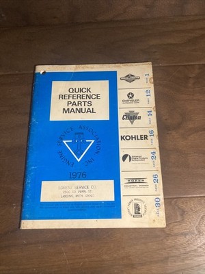 Vintage 1976 - ESA Quick Reference Parts Manual - 37 Pages