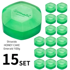Shiseido HONEY CAKE Face Wash Soap Fragrance Soap Emerald [100g×15] Japan