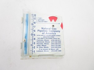 Collectible Metal Advertising Rain Gauge Recorder Natural Gas Pipeline Co.