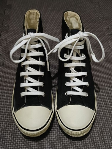 Chanel Black High Cut Sneakers US 6 / UK 4 Authentic Japan 044319 - Bild 3 von 6