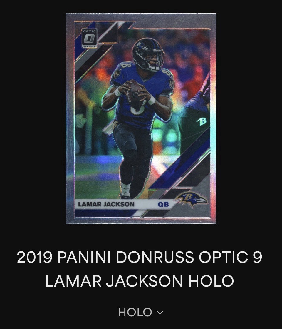 2019 POP 115⭐️LAMAR JACKSON #9🏈PANINI DR OPTIC HOLO⭐️PSA 10 BALT RAVENS view 5
