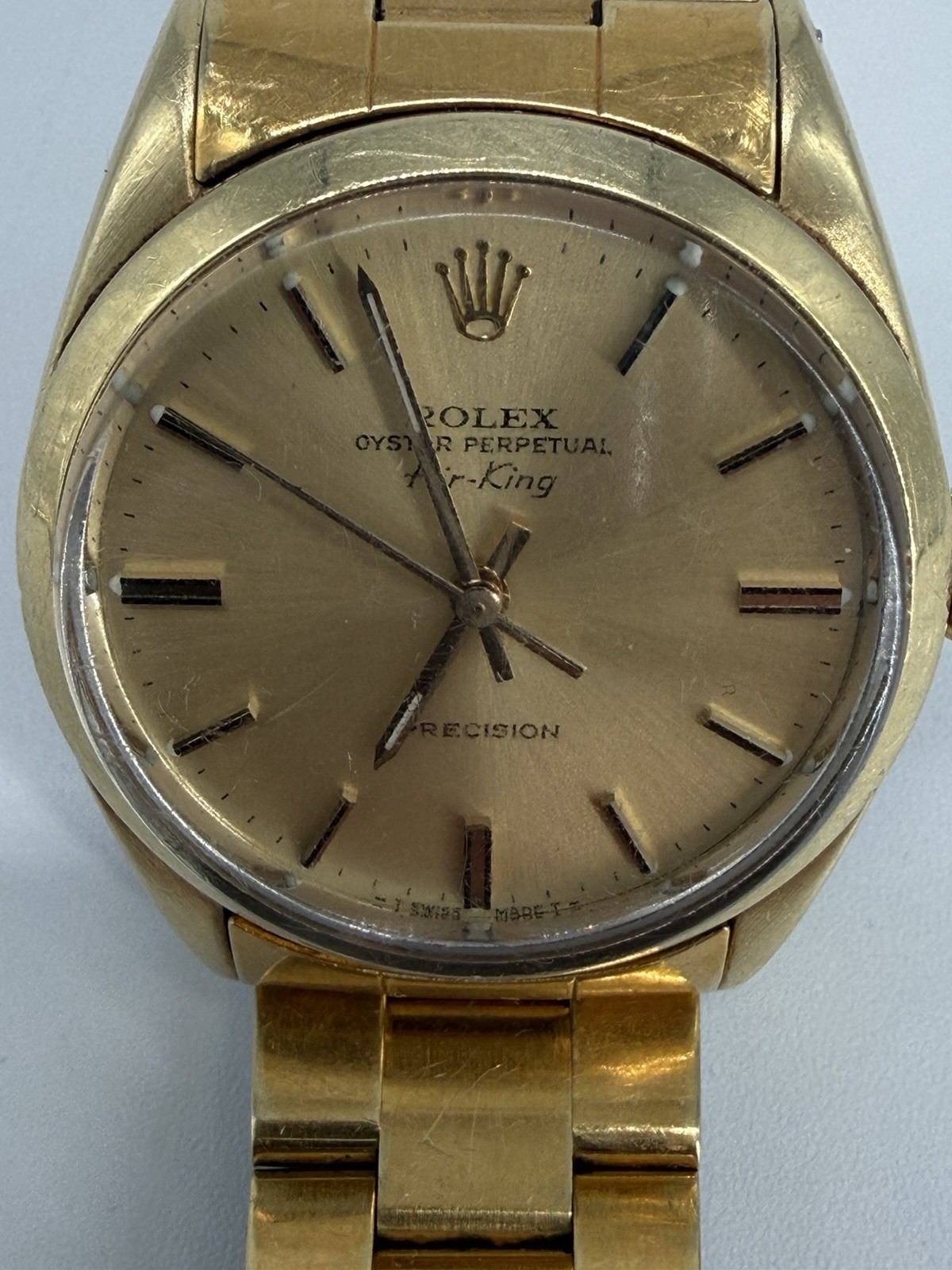 Rolex Air King 5520 Watch Gold Plated Vintage Automatic Mens Watch