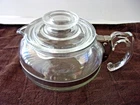VINTAGE  6 CUP  PYREX FLAMEWARE  8126-B TEAPOT AND LID GREAT CONDITION NO CHIPS