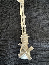 Antique Sterling Silver Windmill Tongs 