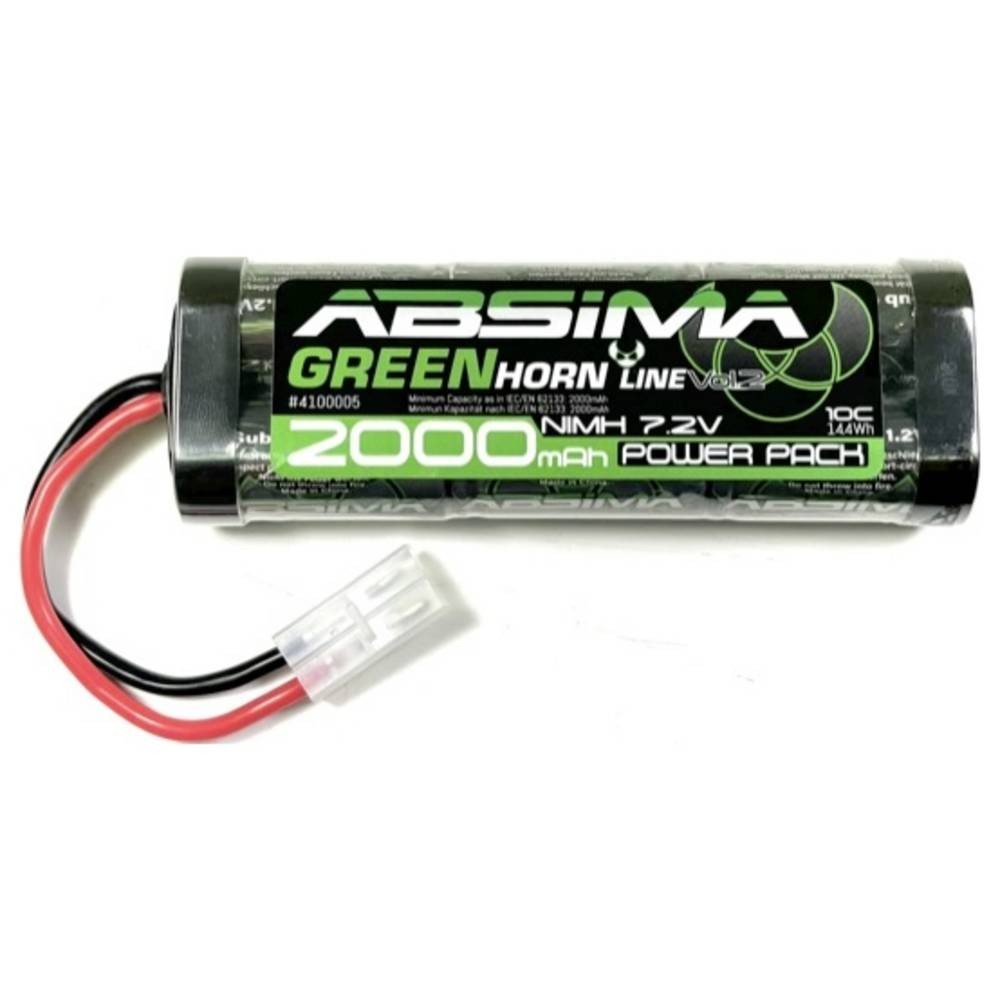 Batterie NiMh 7.2V 2000mAh Absima pour remplacer votre accu usé et retrouver la puissance RC