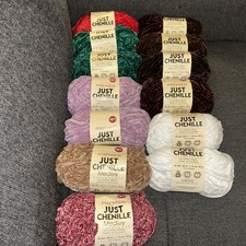 LOT OF 14 SKEINS Premier Just Chenille and Just Chenille MEDLEY Yarn - 8 colors