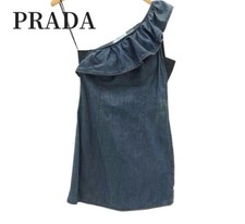 USED PRADA PRADA/ONE-SHOULDER TEFLON DRESS GOOD