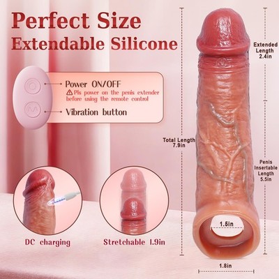 Penis Sleeve Cock Sleeve Vibrator - FYSHAVO 4IN1 Realistic Adult Male Sex  Toy... | eBay