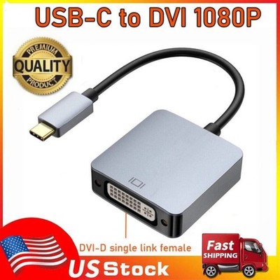 USB Type C to DVI Cable Adapter converter Thunderbolt for