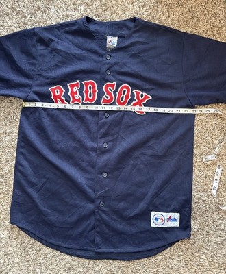 Majestic Genuine Boston Red Sox Navy Blue MLB Stitched Sewn Jersey