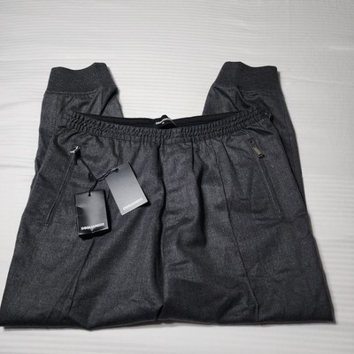 DSQUARED2 Mens Dark Grey Joggers Pants Wool 50 Stretch (33×26) New NWT $775 MSRP