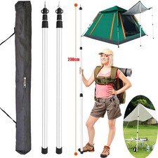Aluminum Camping Tarp Poles Telescoping Tent Pole 90cm-230cm Outdoor Adjustable