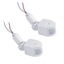 2X 180° Motion Sensor PIR Detector Auto Infrared LED Wall Light Switch 85-265V