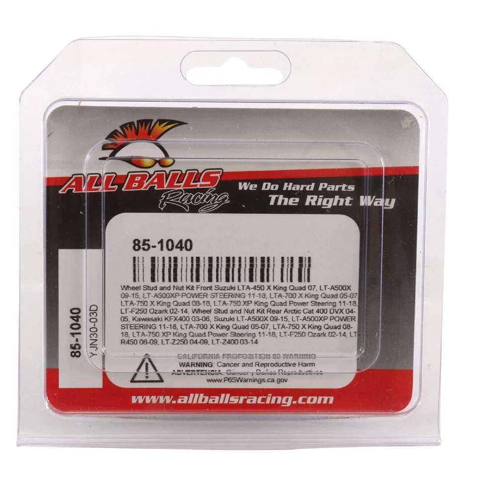 All Balls Wheel Stud and Nut Kit for Suzuki LTA-750 X King Quad 16 17 - Image 4 of 4